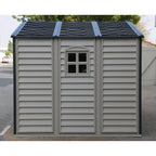 Duramax Woodside Plus 10.5x8 Vinyl Resin Outdoor Storage Shed With Foundation Kit 30227
