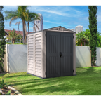 Duramax YardMate Plus 5 ft. 6 in. x 5ft. 6 in. Gray Vinyl Storage Shed with Molded Floor 35525