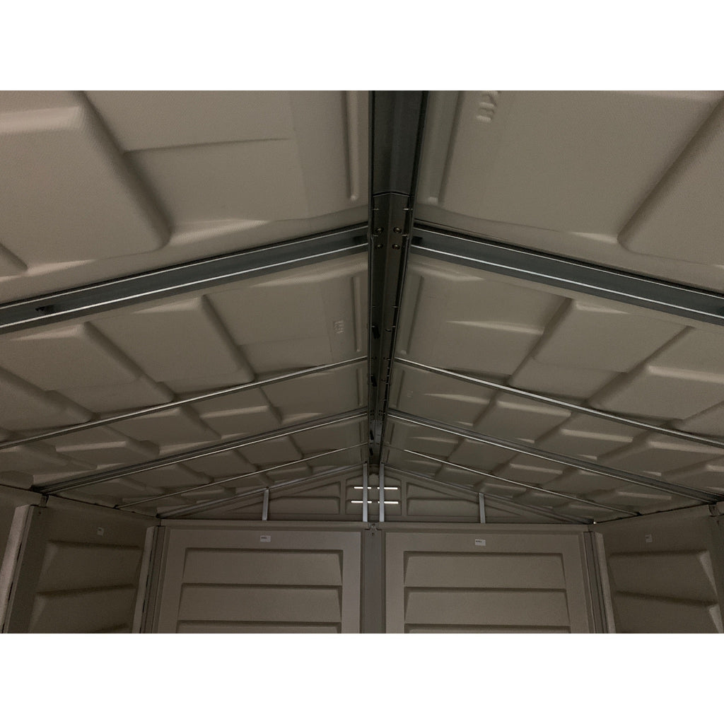 Duramax YardMate Plus 5 ft. 6 in. x 5ft. 6 in. Gray Vinyl Storage Shed with Molded Floor 35525