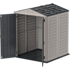 Duramax YardMate Plus 5 ft. 6 in. x 5ft. 6 in. Gray Vinyl Storage Shed with Molded Floor 35525