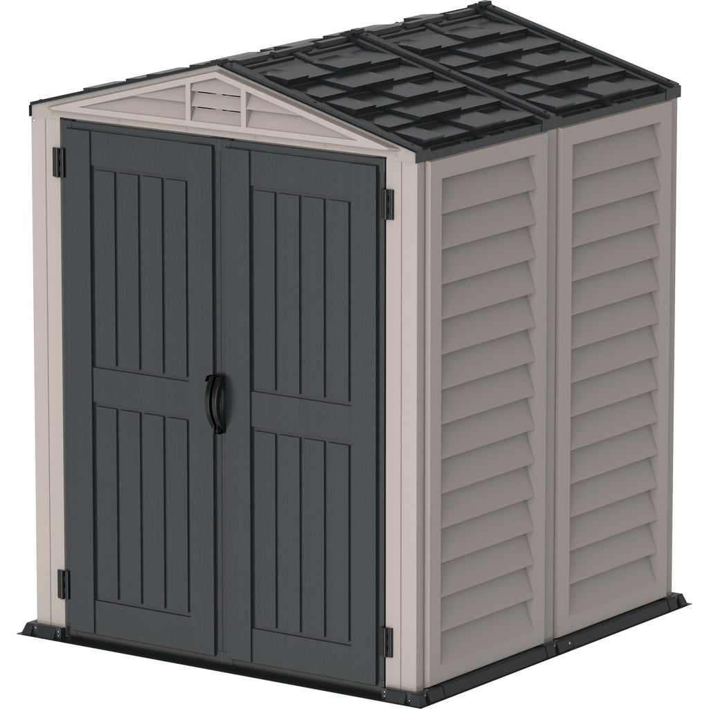 Duramax YardMate Plus 5 ft. 6 in. x 5ft. 6 in. Gray Vinyl Storage Shed with Molded Floor 35525
