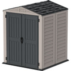 Duramax YardMate Plus 5 ft. 6 in. x 5ft. 6 in. Gray Vinyl Storage Shed with Molded Floor 35525