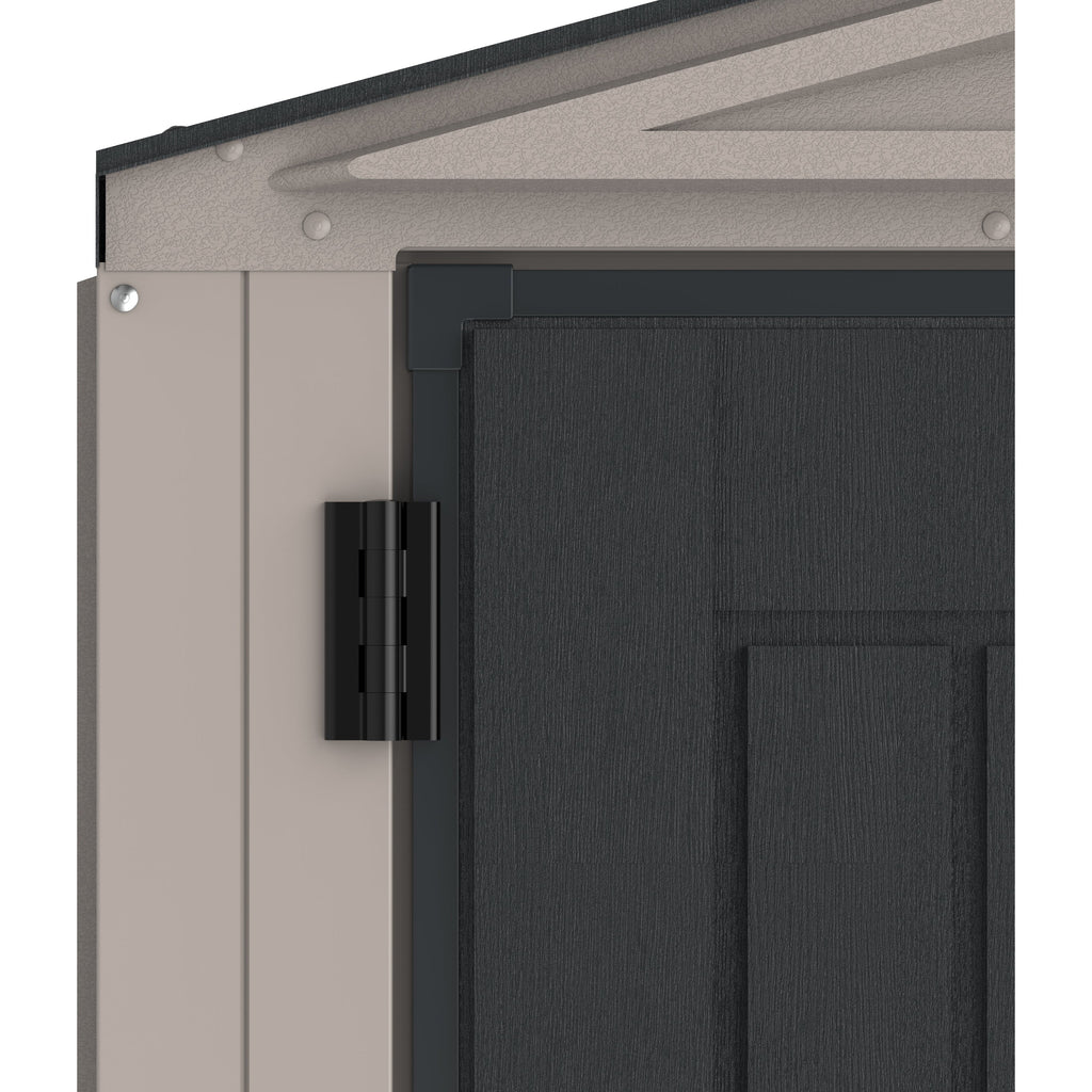 Duramax YardMate Plus 5 ft. 6 in. x 5ft. 6 in. Gray Vinyl Storage Shed with Molded Floor 35525