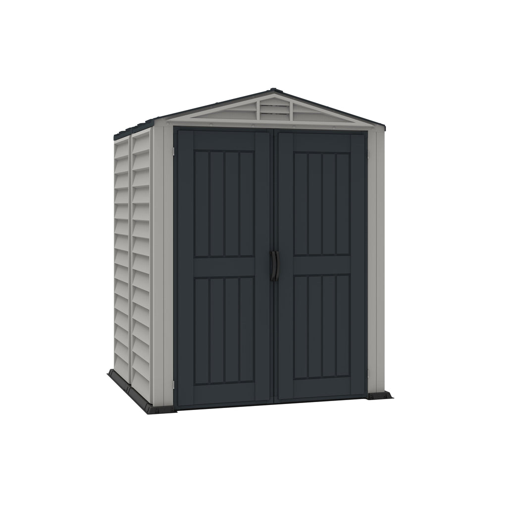 Duramax YardMate Plus 5 ft. 6 in. x 5ft. 6 in. Gray Vinyl Storage Shed with Molded Floor 35525