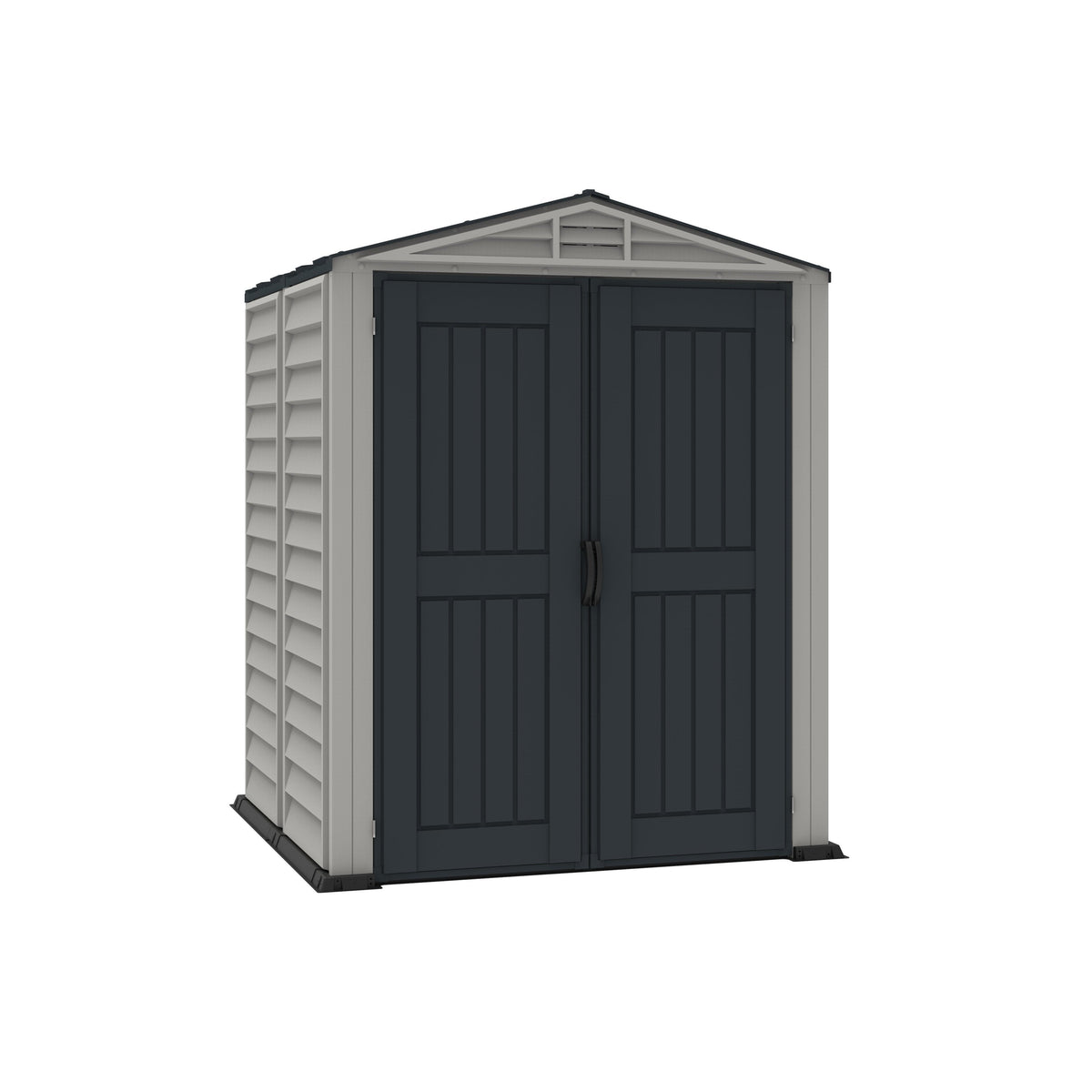 Duramax YardMate Plus 5 ft. 6 in. x 5ft. 6 in. Gray Vinyl Storage Shed with Molded Floor 35525