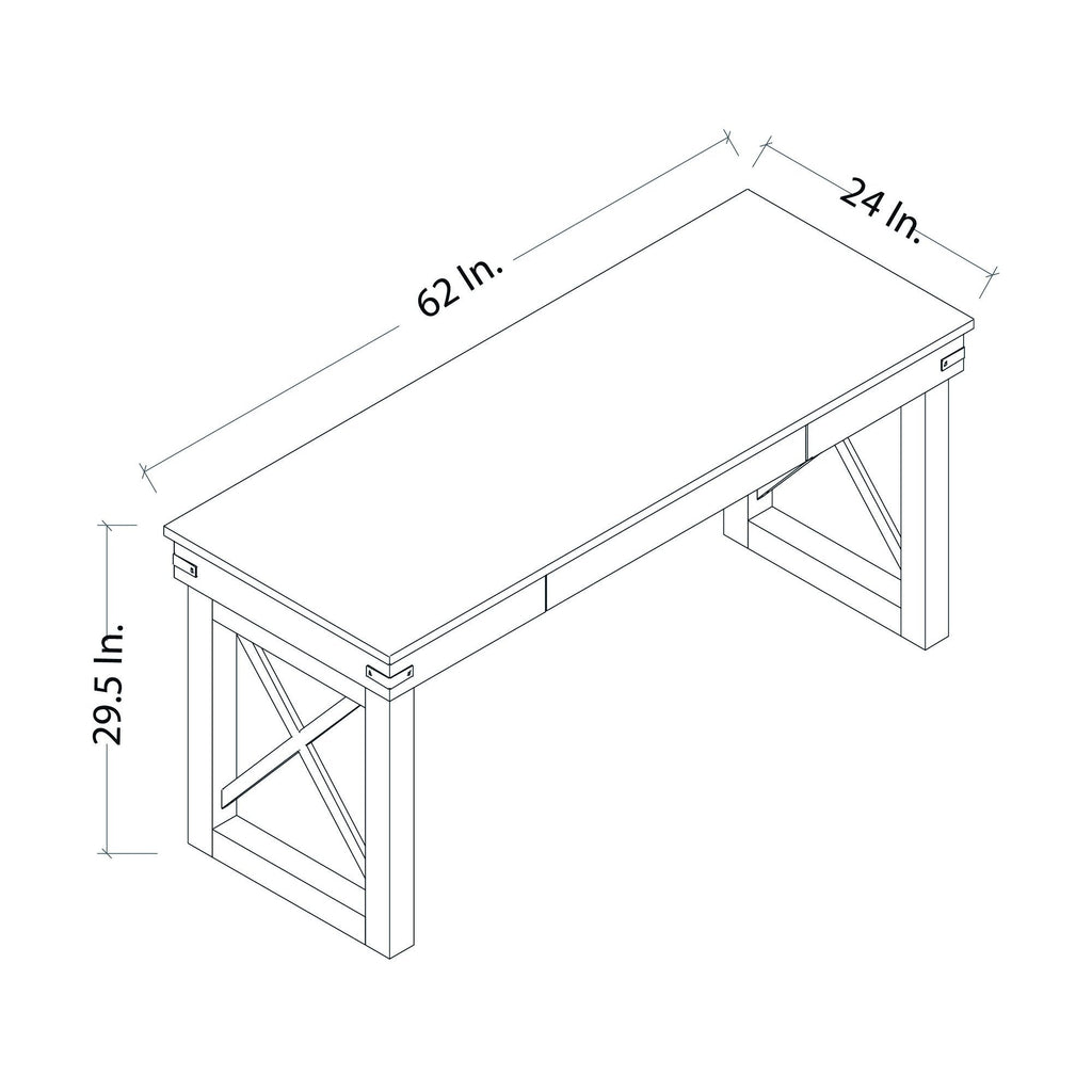 Duramax Felix 62" Wood Desk with Drawer