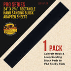 Pro Series Rectangle 24" x 2-3/4" Hand Sanding Block Adaptor Sheet to Convert Hook & Loop Sanding Block Pads to PSA Sticky Pads