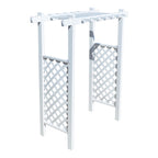 Repackaged Laguna Lattice Vinyl Arbor 55 In W x 42" D