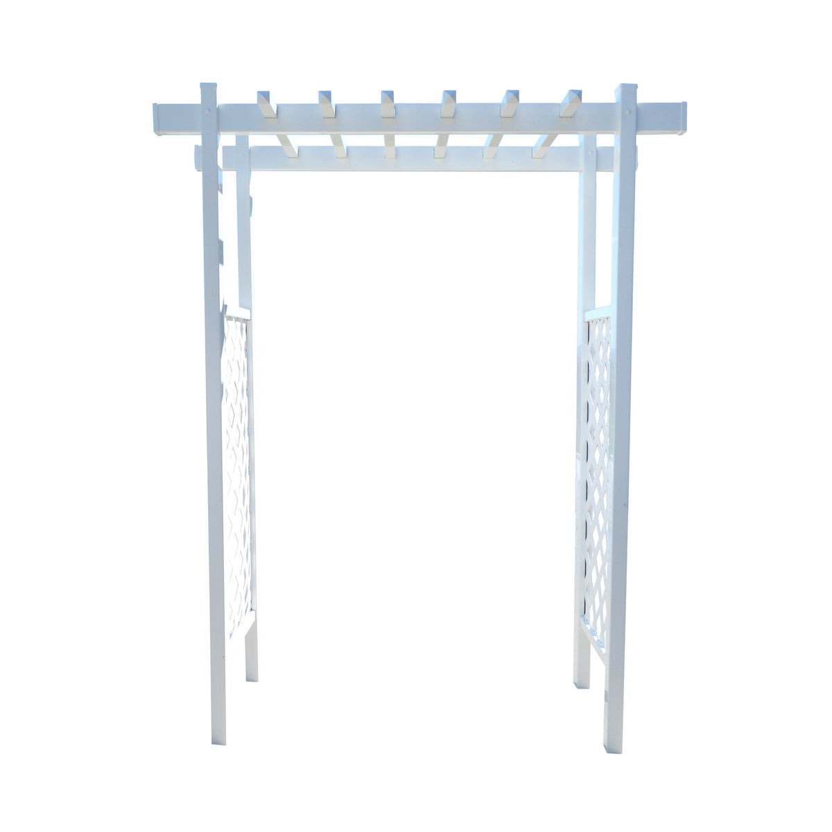 Repackaged Laguna Lattice Vinyl Arbor 55 In W x 42" D