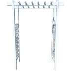 Repackaged Laguna Lattice Vinyl Arbor 55 In W x 42" D