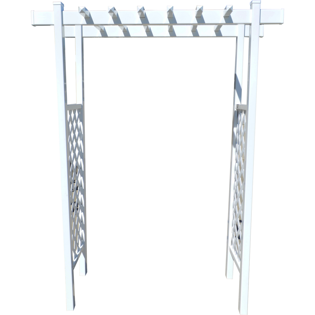 Repackaged Laguna Lattice Vinyl Arbor 55 In W x 42" D