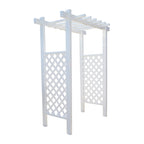 Repackaged Laguna Lattice Vinyl Arbor 55 In W x 42" D