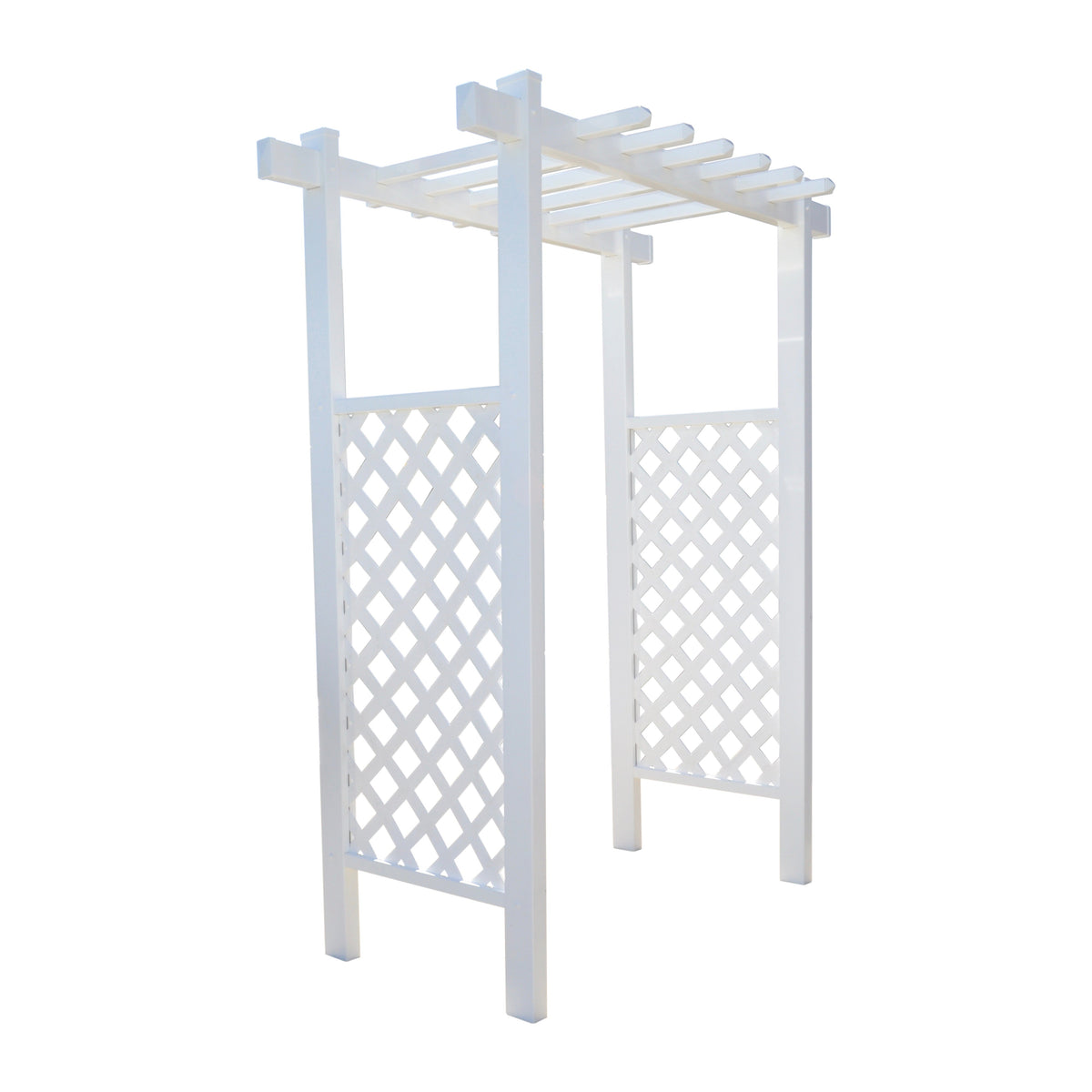 Repackaged Laguna Lattice Vinyl Arbor 55 In W x 42" D