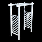 Repackaged Laguna Lattice Vinyl Arbor 55 In W x 42" D