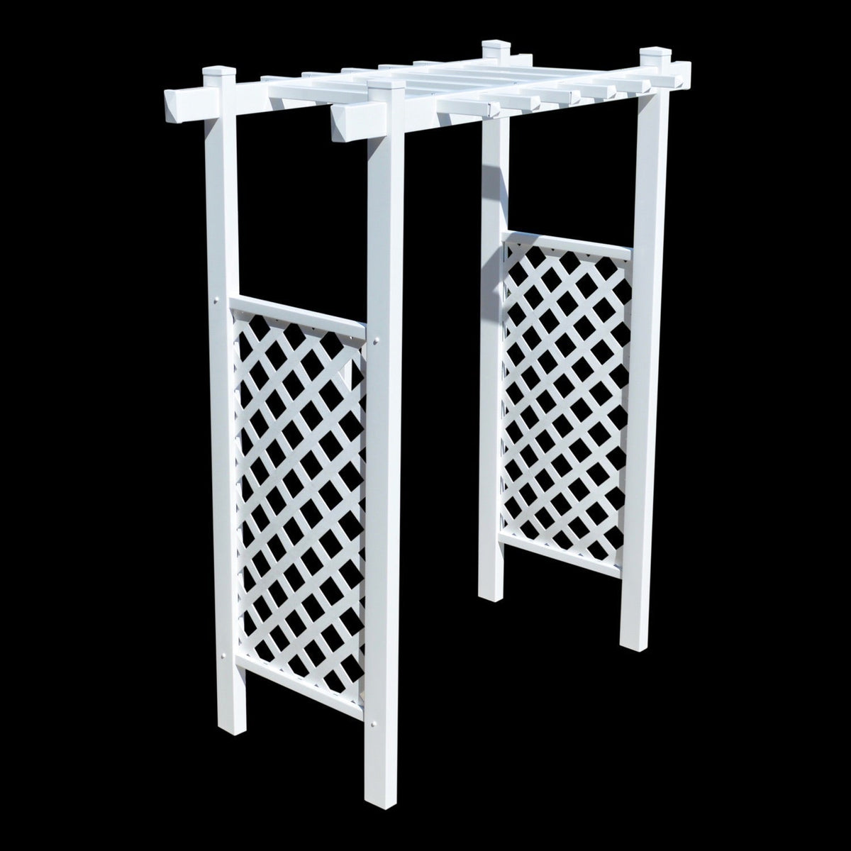 Repackaged Laguna Lattice Vinyl Arbor 55 In W x 42" D