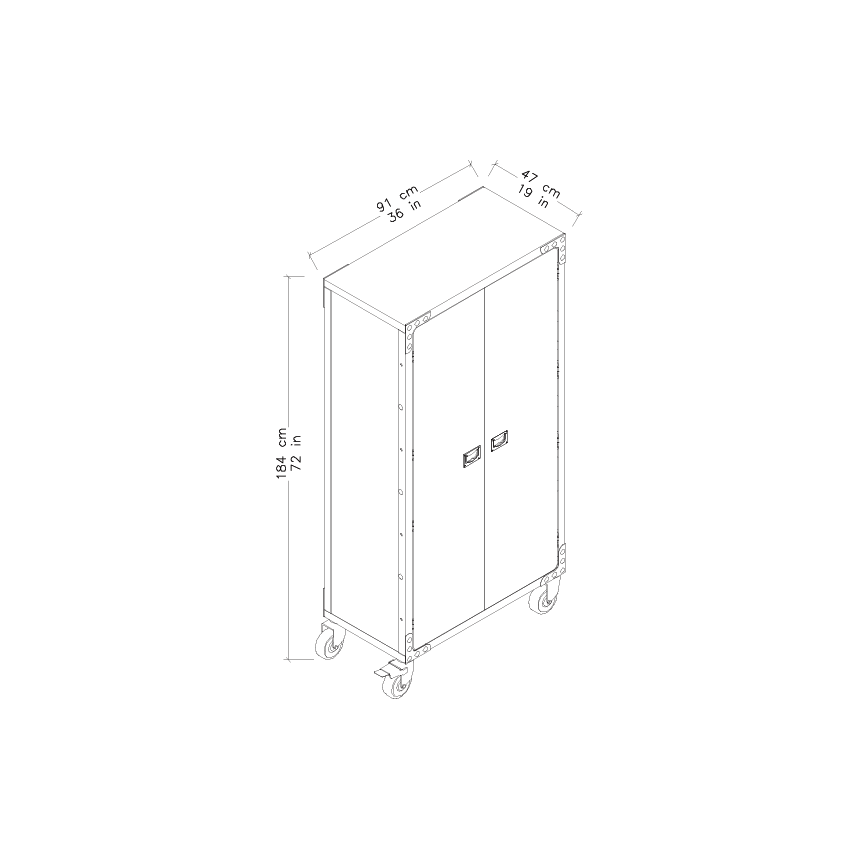 DuraMax Industrial Free Standing Cabinet with Wheels