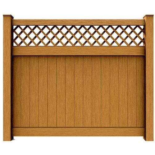 DuraGrain Privacy w/ Lattice Fence Cedar
