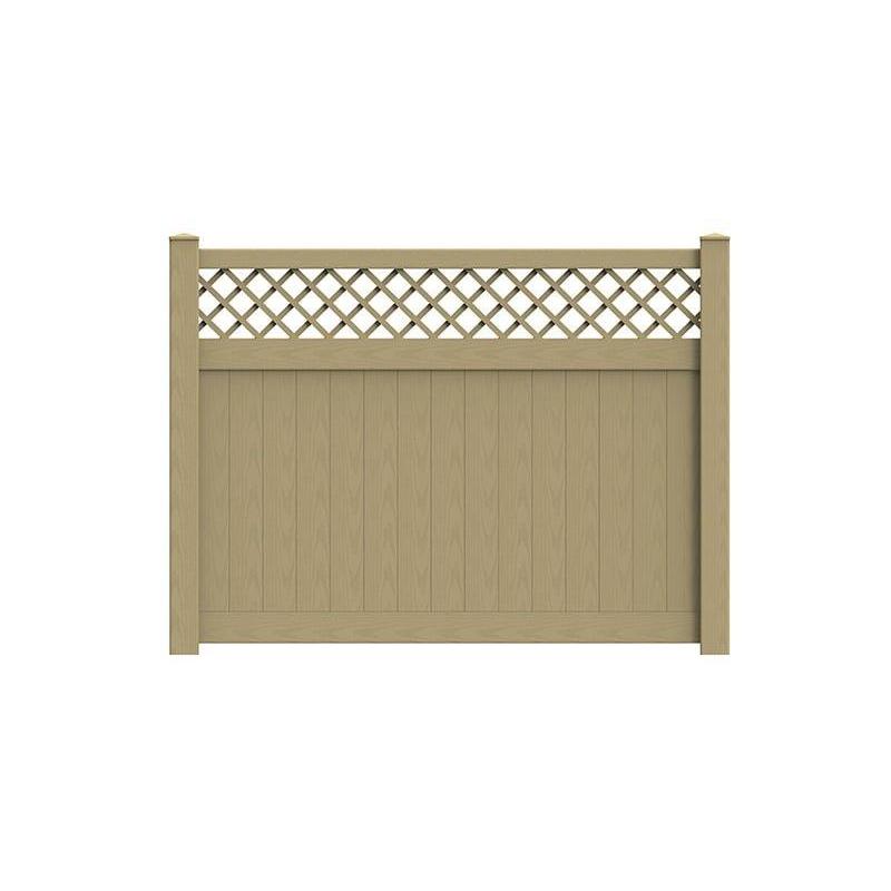 DuraGrain Privacy w/ Lattice Fence Tan