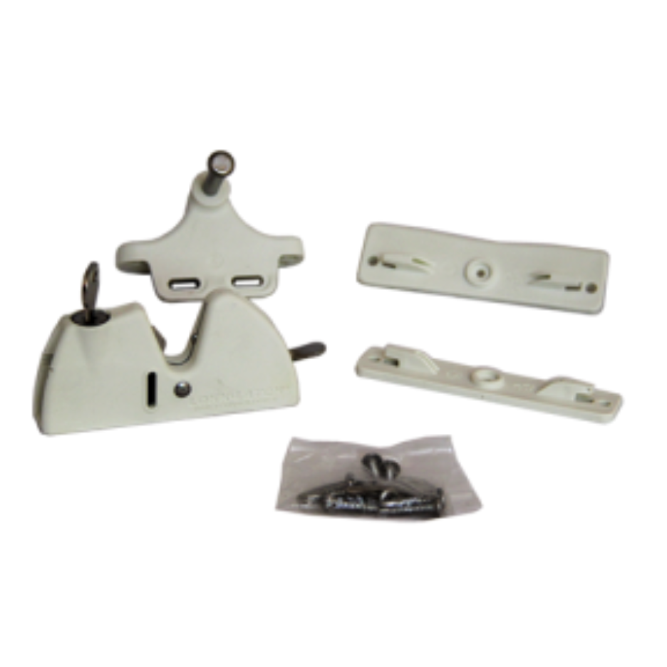 GRAVITY LATCH LOCKABLE WHITE NYLON
