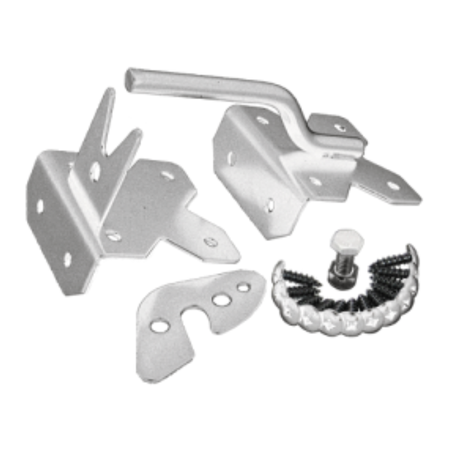 GRAVITY LATCH WHITE STAINLESS STEEL