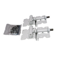 HINGE SET ADJUSTABLE WHITE STAINLESS STEEL