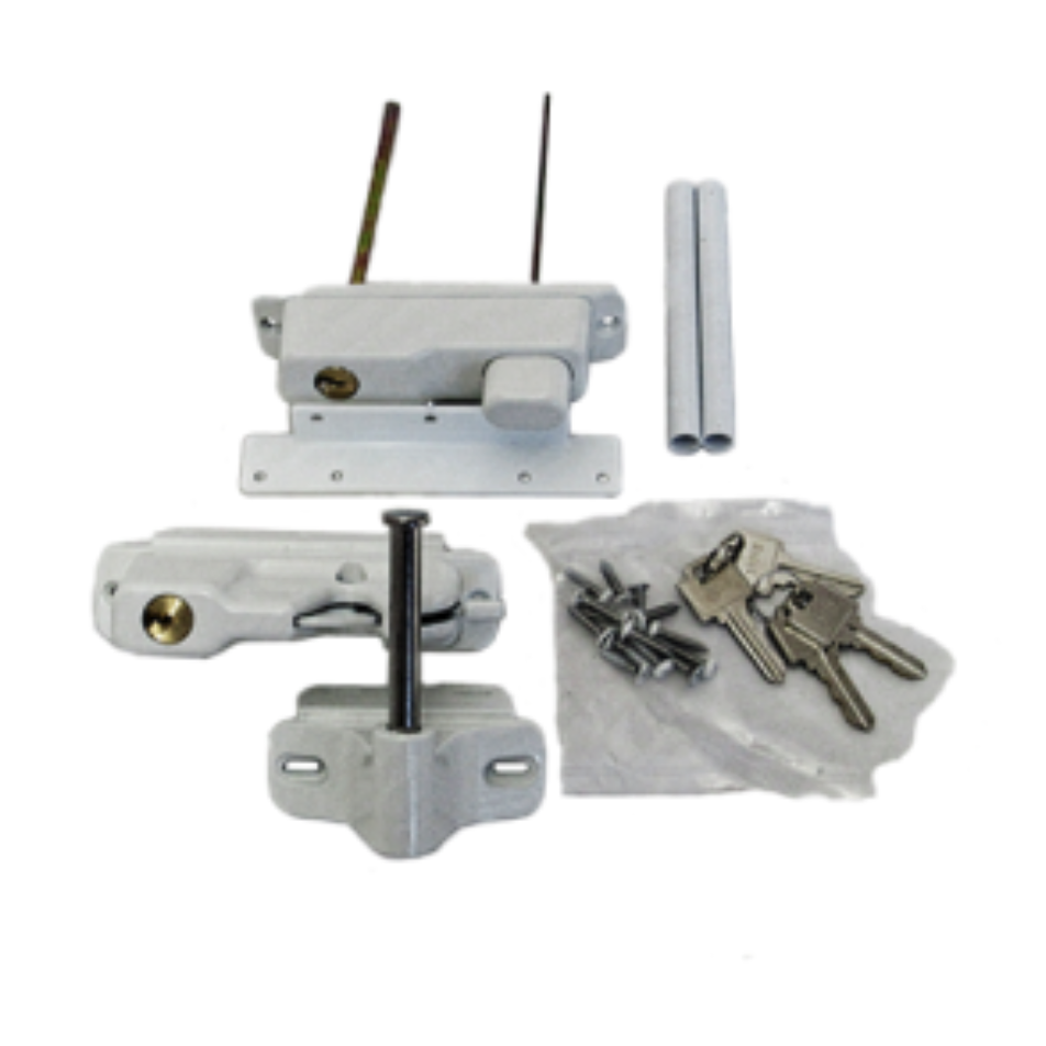 LATCH TWO WAY LOCKABLE DUAL ACCESS WHITE NYLON