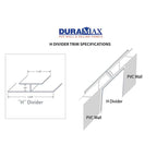 DuraMax PVC 45 Degree "H" Divider (8')