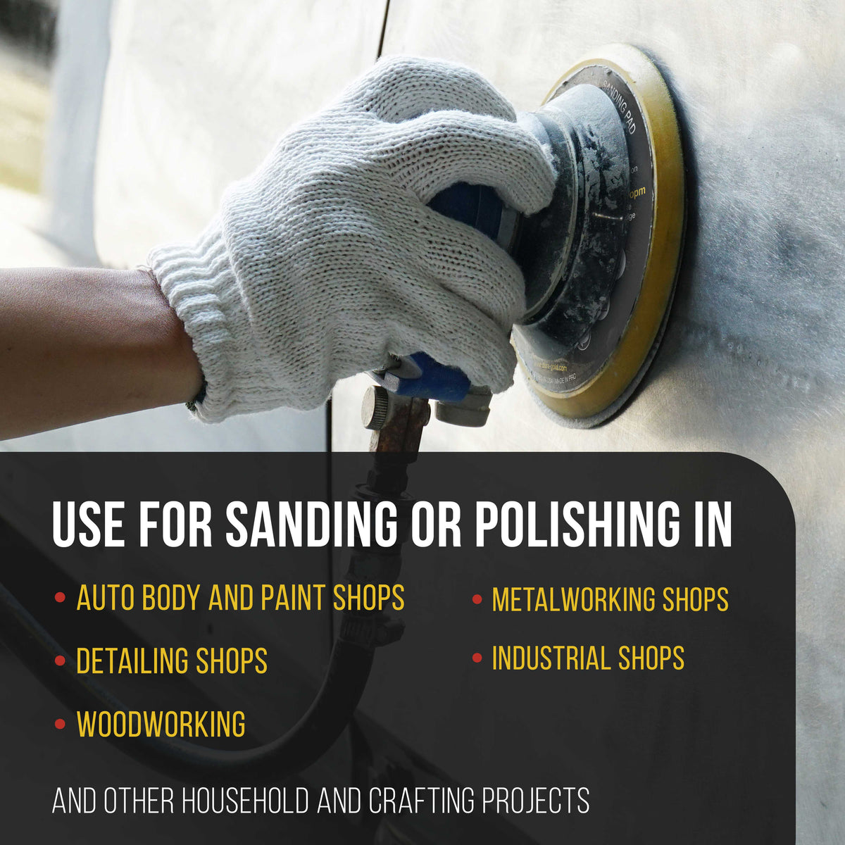 Pro Series 6" PSA DA Sander Backing Plate Pad - Flexible, Dual-Action Random Orbital Sanding Pad, Self-Adhesive Stickyback Sandpaper Discs
