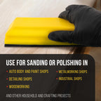 Pro Series Classic Rectangle Hand Sanding Block Kit with 3 Blocks, 5", 7-3/4" and 10" Set, Hook & Loop Backing and PSA Sandpaper Adapter Pad