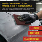 Premium 6" x 9" Scuff Pads, 5 Each Maroon General Purpose & 5 Each Gray Ultra Fine - Scuffing, Sanding, Auto Paint Surface Adhesion Prep