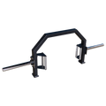 Body Solid OTB100 open trap bar angled view