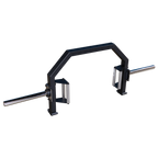 Body Solid OTB100 open trap bar angled view