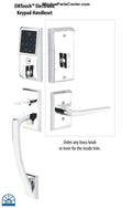 E4827 Emtek EMTouch™ Keypad Entryset Modern Style Electronic Keypad Handel Set - Entry Door