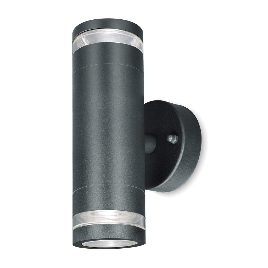 4lite Marinus GU10 Bi-Directional Outdoor Wall Light without PIR - Anthracite - Maplin