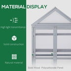 Garden Cold Frame Greenhouse with Adjustable Shelf, Double Doors & Openable Top, Grey