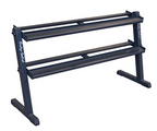 Body-Solid Dumbbell Rack angled view, black finish