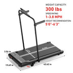 DeerRun Q2 Urban 7% Incline Walking Pad with Handrail