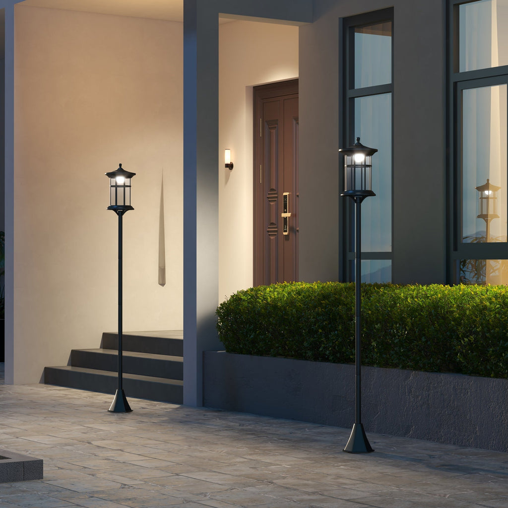 72" LED Outdoor Street Light, Waterproof IP44 for Patio, Garden, Backyard, Cool White, 2 Pack