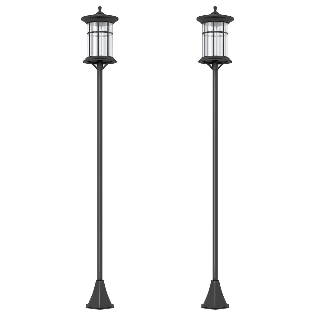 72" LED Outdoor Street Light, Waterproof IP44 for Patio, Garden, Backyard, Cool White, 2 Pack