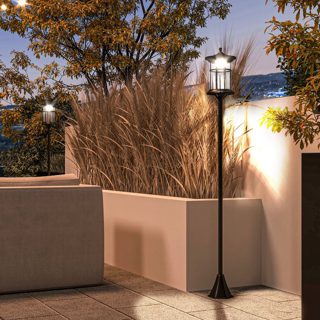 72" LED Outdoor Street Light, Waterproof IP44 for Patio, Garden, Backyard, Cool White, 2 Pack