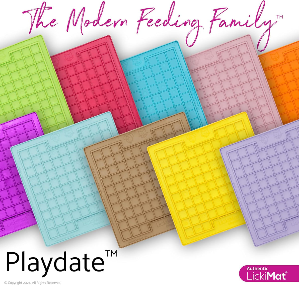 Cat Dog Rubber Playdate LickiMat Lick Mat Enrichment Mat for Anxiety Relief