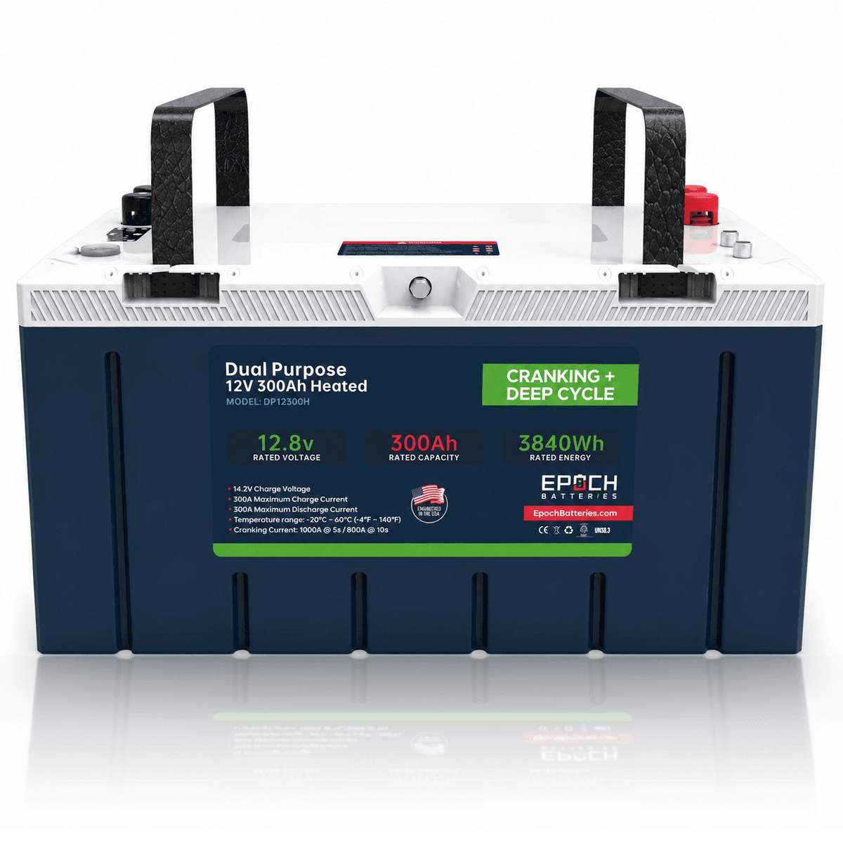 Epoch Batteries 12V 300Ah Cranking & Deep Cycle Lithium Battery (Dual Purpose) - Pro Series