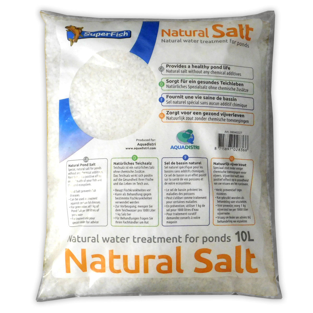 Superfish Natural Pond Salt 10L (Approx 12kg)