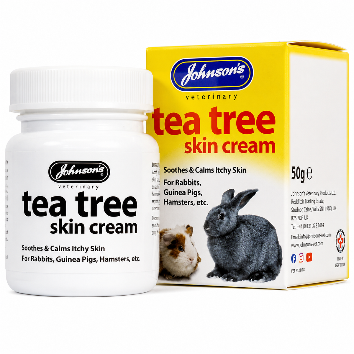 Johnsons Tea Tree Skin Cream Small Animal Rabbit Guinea Pig