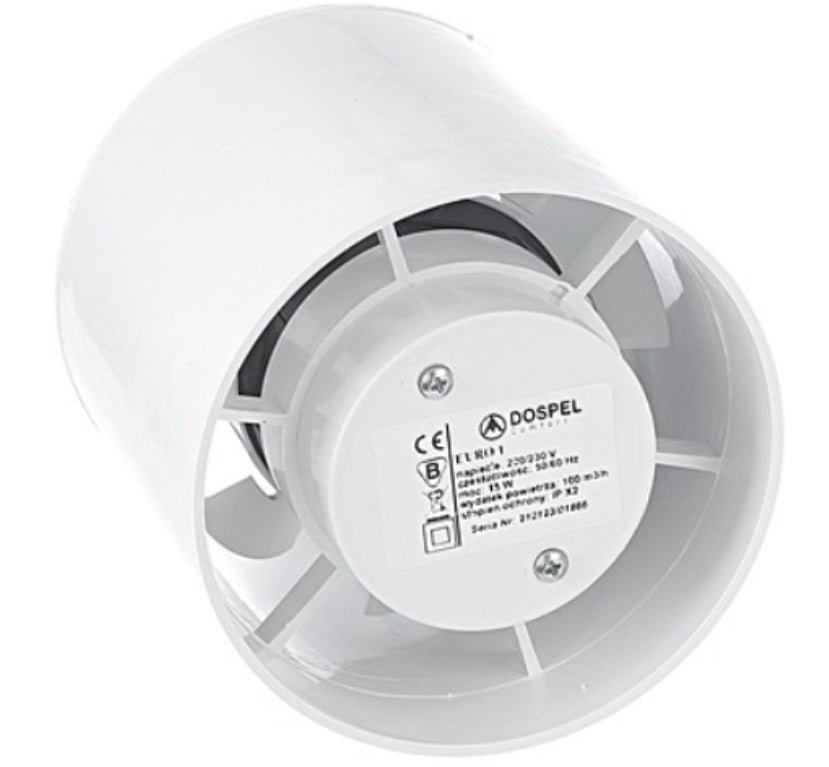 Euro 2 In Line Bathroom Fan 120mm