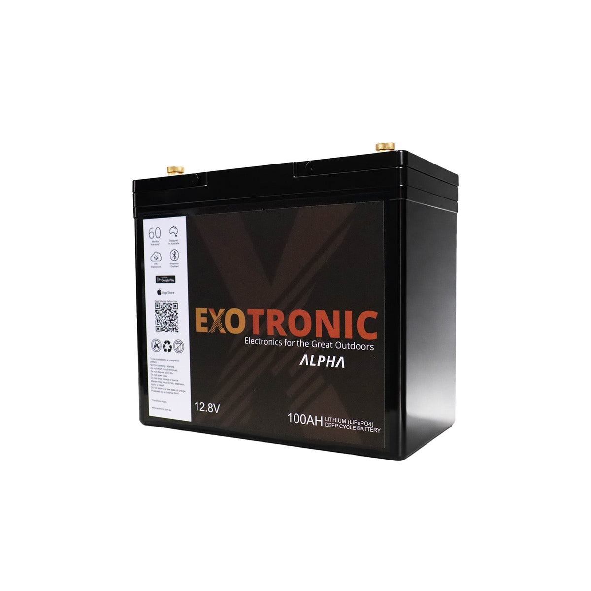 Exotronic 100Ah Pre-wired Orion XS + SmartSolar + SmartShunt Lithium Battery Box
