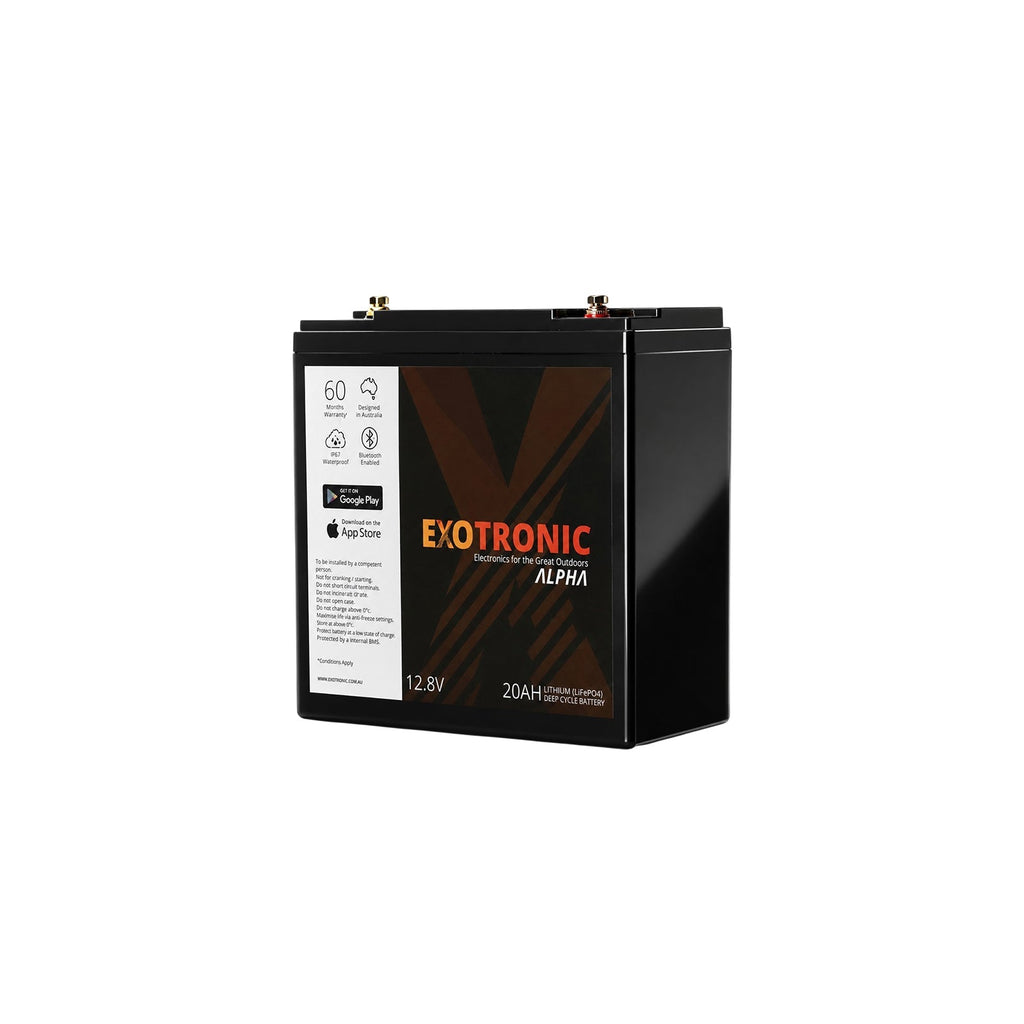 Exotronic 12V 20Ah Alpha IP67 Smart Bluetooth Lithium Battery