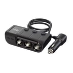 Exotronic 3 Way Car Accessory/Cigarette Adaptor with PD 2x 36W QC3.0