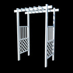 Capistrano Lattice Vinyl Arbor 55 In W x 42" D