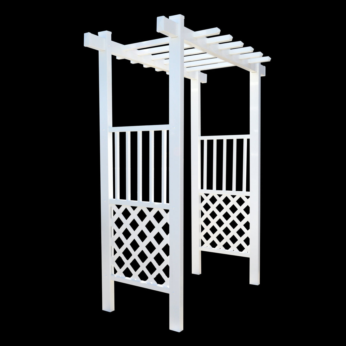 Capistrano Lattice Vinyl Arbor 55 In W x 42" D